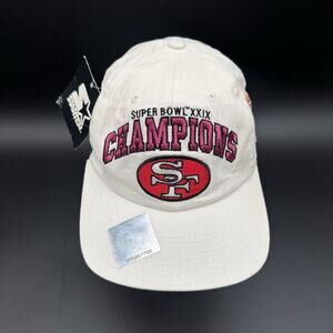 New With Tag Vintage Starter NFL 49ers Snap Back Hat Super Bowl Champions XXIX